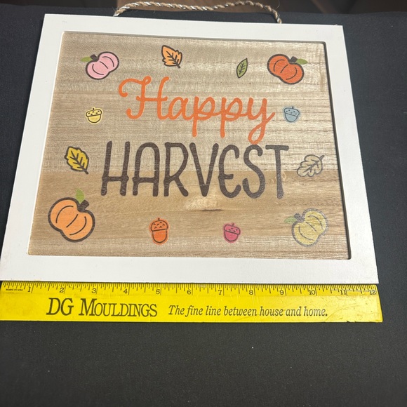 💥 $5 if Bundled Happy Harvest Sign with Silver Sparkle Edges SPRITZ Target NWT - Picture 10 of 11